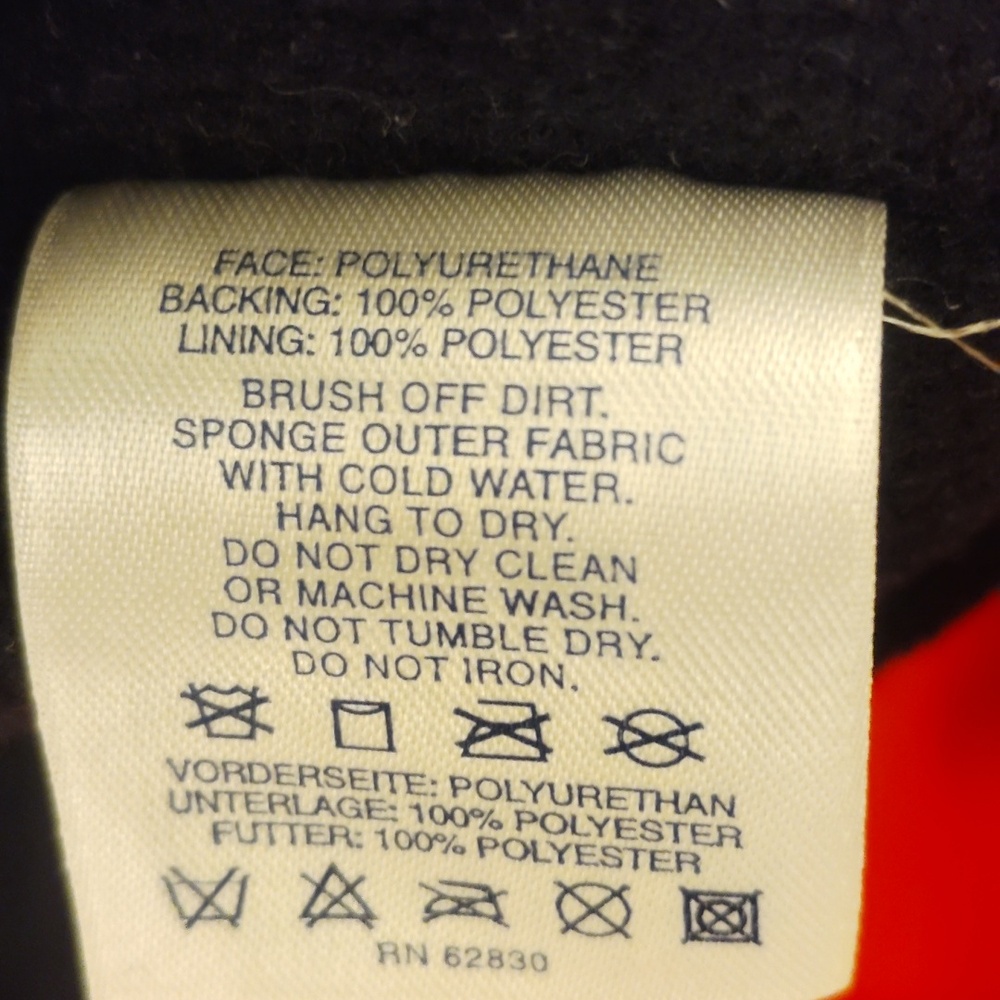 Lands' End Red Rain Jacket - Picture 8 of 9